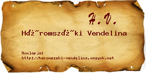 Háromszéki Vendelina névjegykártya